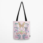 Chinese Moon Moth and Butterflies Tote Bag Gallery Image 2
