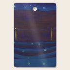 Starlight Night, Lake George, New York landscape painting by Georgia O'Keeffe Cutting Board Gallery Image 1
