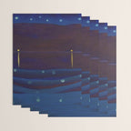 Starlight Night, Lake George, New York landscape painting by Georgia O'Keeffe Wrapping Paper Gallery Image 3