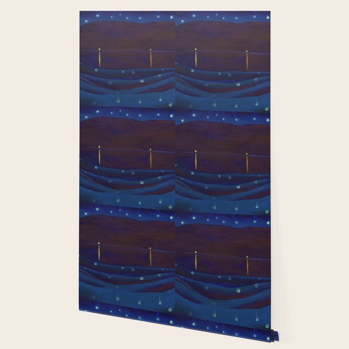 Starlight Night, Lake George, New York landscape painting by Georgia O'Keeffe Wallpaper Gallery Image 2