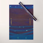 Starlight Night, Lake George, New York landscape painting by Georgia O'Keeffe Wrapping Paper Gallery Image 1