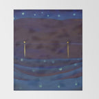 Starlight Night, Lake George, New York landscape painting by Georgia O'Keeffe Throw Blanket Gallery Image 2