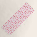 Sweet Strawberries - pink and red with hearts Yoga Mat Gallery Image 1