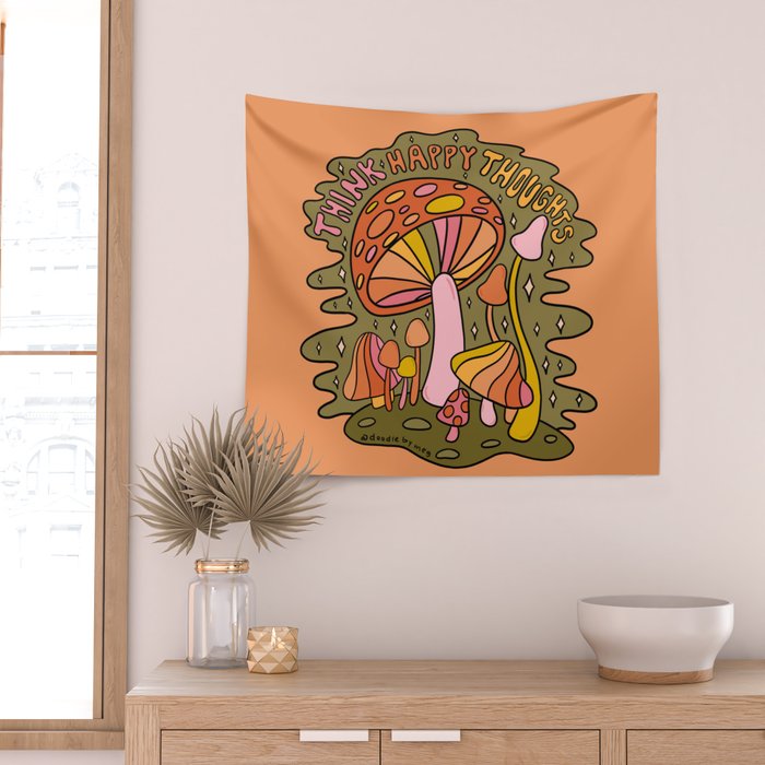 Think Happy Thoughts Wall Tapestry Gallery Image 2