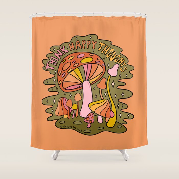 Think Happy Thoughts Shower Curtain Gallery Image 1
