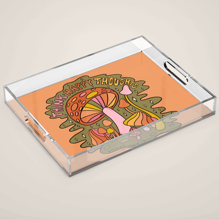 Think Happy Thoughts Acrylic Tray Gallery Image 1