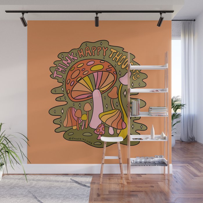 Think Happy Thoughts Wall Mural Gallery Image 1