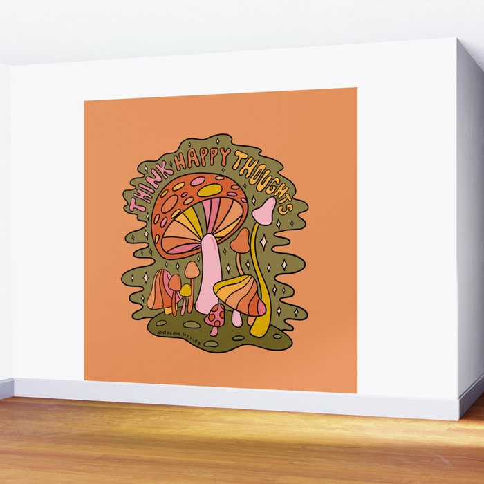 Think Happy Thoughts Wall Mural Gallery Image 2
