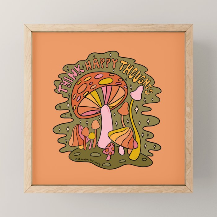 Think Happy Thoughts Mini Art Print Gallery Image 1