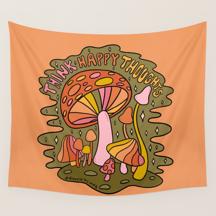 Think Happy Thoughts Wall Tapestry Gallery Image 4