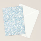 William Morris Vintage Mallow Powder Blue Stationery Card Gallery Image 2