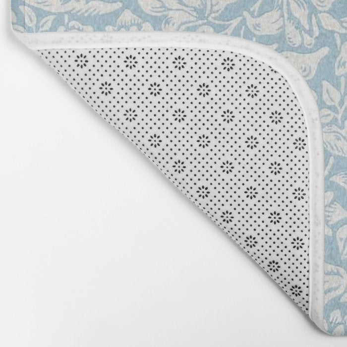 William Morris Vintage Mallow Powder Blue Bath Mat Gallery Image 2