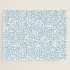 William Morris Vintage Mallow Powder Blue Jigsaw Puzzle Gallery Image 1