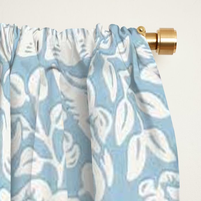 William Morris Vintage Mallow Powder Blue Window Curtain Gallery Image 2