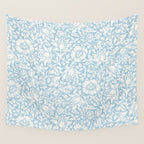 William Morris Vintage Mallow Powder Blue Wall Tapestry Gallery Image 4