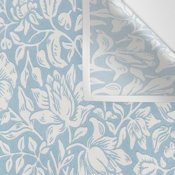 William Morris Vintage Mallow Powder Blue Wall Tapestry Gallery Image 3