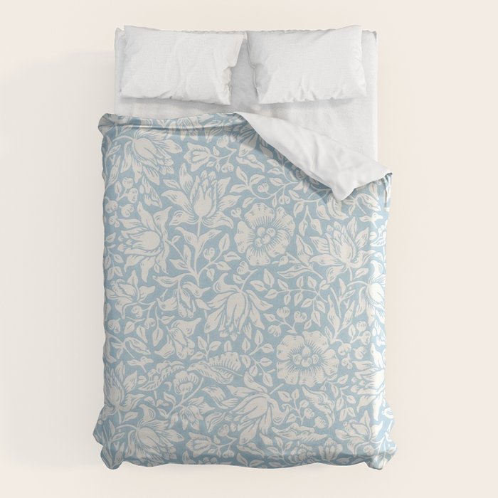 William Morris Vintage Mallow Powder Blue Duvet Cover Gallery Image 1