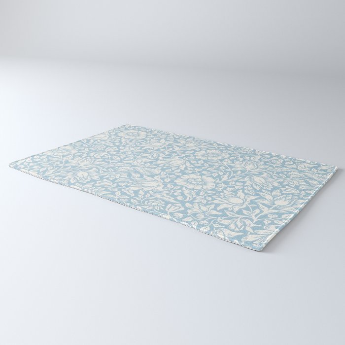 William Morris Vintage Mallow Powder Blue Rug Gallery Image 3