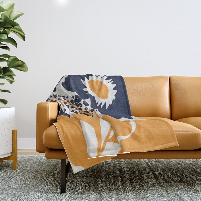 big blooming  Throw Blanket Gallery Image 1