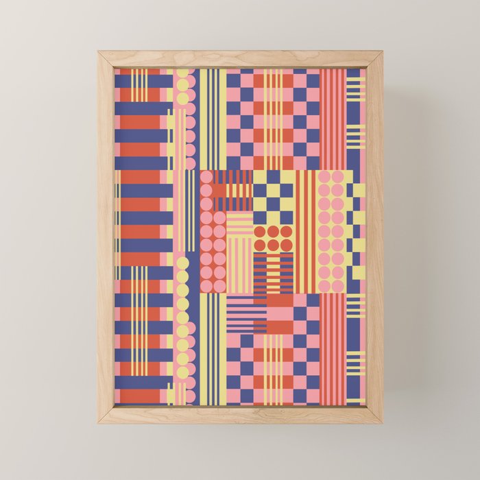 Geometric Composition Colorful Mini Art Print Gallery Image 1