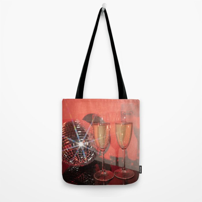 Festive Glamour Champagne Celebration Disco Ball Sparkling Holiday Photography  Tote Bag Gallery Image 2