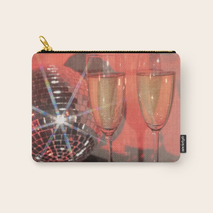 Festive Glamour Champagne Celebration Disco Ball Sparkling Holiday Photography  Carry All Pouch Gallery Image 1