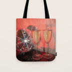 Festive Glamour Champagne Celebration Disco Ball Sparkling Holiday Photography  Tote Bag Gallery Image 1