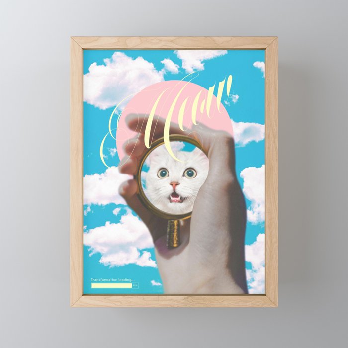 Meow // Cat Transformation Mini Art Print Gallery Image 1