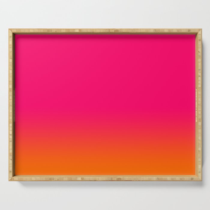 Bright Pink and Orange Ombre Serving Tray Gallery Image 1