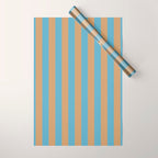 Sky Blue Taffy Stripes Wrapping Paper Gallery Image 1