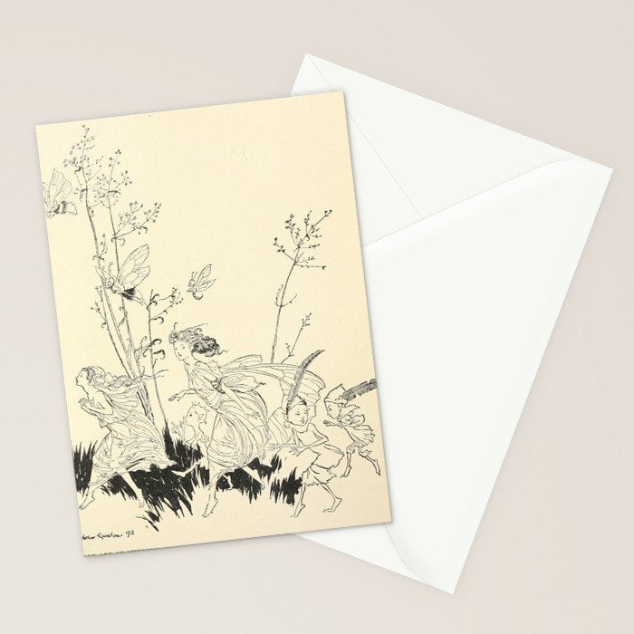 Fairies by Arthur Rackham from "PeterPan in Kensington Gardens," 1906 Stationery Card Gallery Image 2
