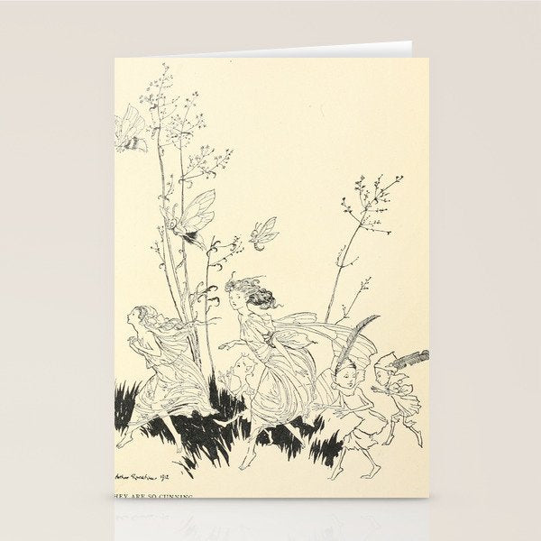 Fairies by Arthur Rackham from "PeterPan in Kensington Gardens," 1906 Stationery Card Gallery Image 2