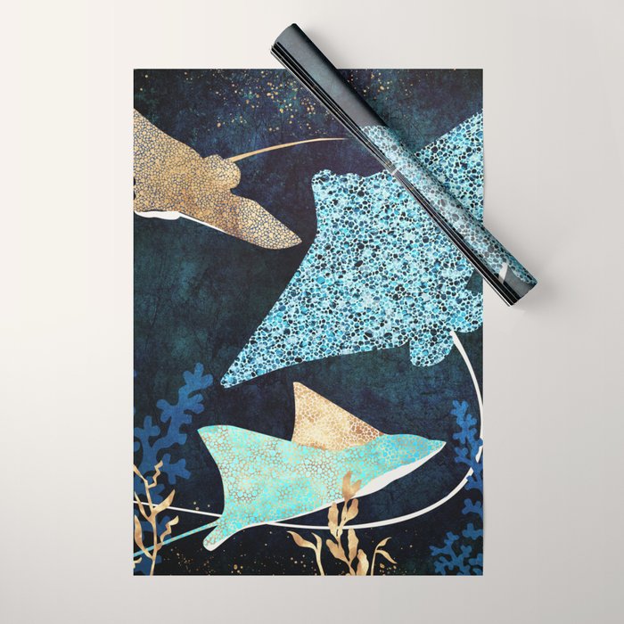 Metallic Stingray II Wrapping Paper Gallery Image 1