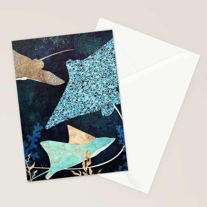 Metallic Stingray II Stationery Card Gallery Image 2