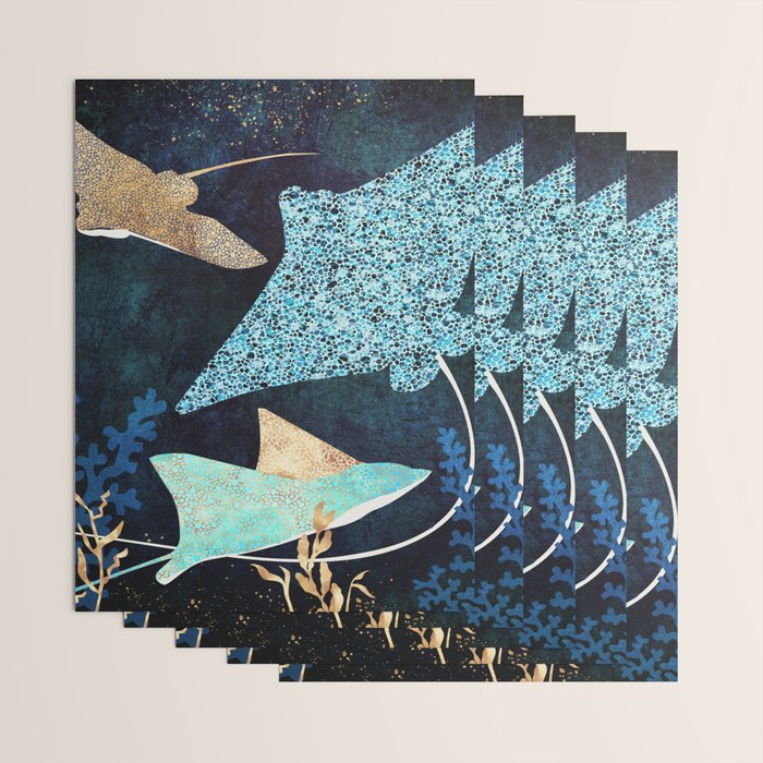 Metallic Stingray II Wrapping Paper Gallery Image 3