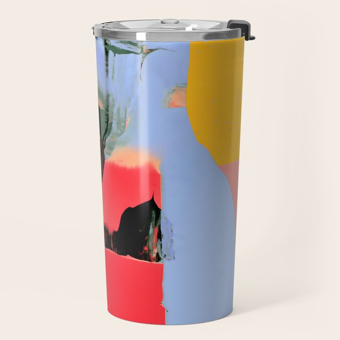 Such a Thing Not Meant To Last, Kiss Passion Love Lovers Couple Friends, Collage Make-out Sex Abstract People Silhouettes Human, Emotions Maximalist Statement Painting Travel Mug Gallery Image 2
