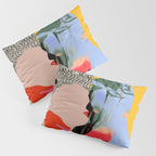 Such a Thing Not Meant To Last, Kiss Passion Love Lovers Couple Friends, Collage Make-out Sex Abstract People Silhouettes Human, Emotions Maximalist Statement Painting Pillow Sham Gallery Image 3