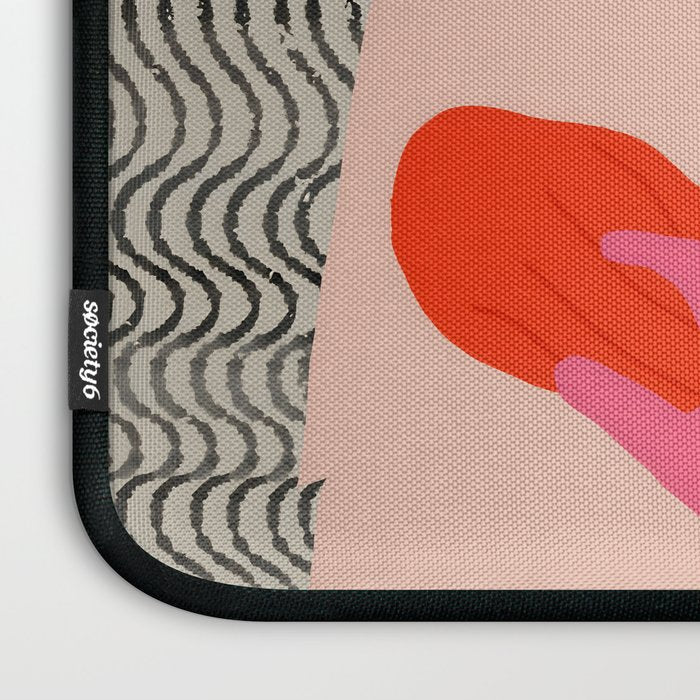 Such a Thing Not Meant To Last, Kiss Passion Love Lovers Couple Friends, Collage Make-out Sex Abstract People Silhouettes Human, Emotions Maximalist Statement Painting Laptop Sleeve Gallery Image 3