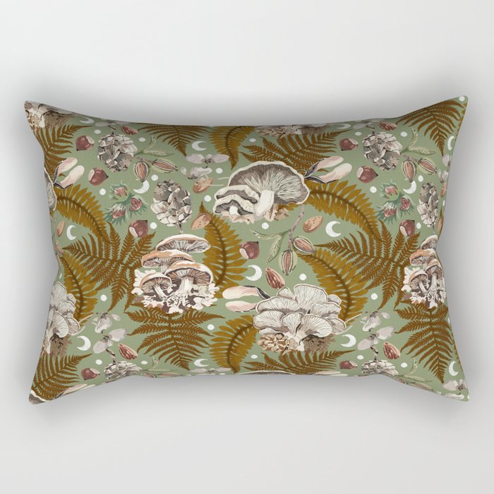 Mushrooms in moon forest G Rectangular Pillow Gallery Image 1