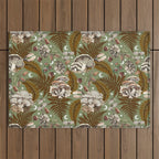 Mushrooms in moon forest G Outdoor Rug Gallery Image 1