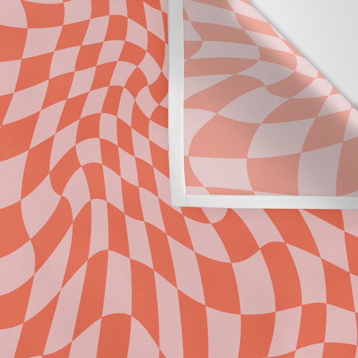 Retro Warped Checkerboard Wall Tapestry Gallery Image 3