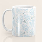 Winter & Woodsy Pine Trees in White & Blue Coffee Mug Gallery Image 3