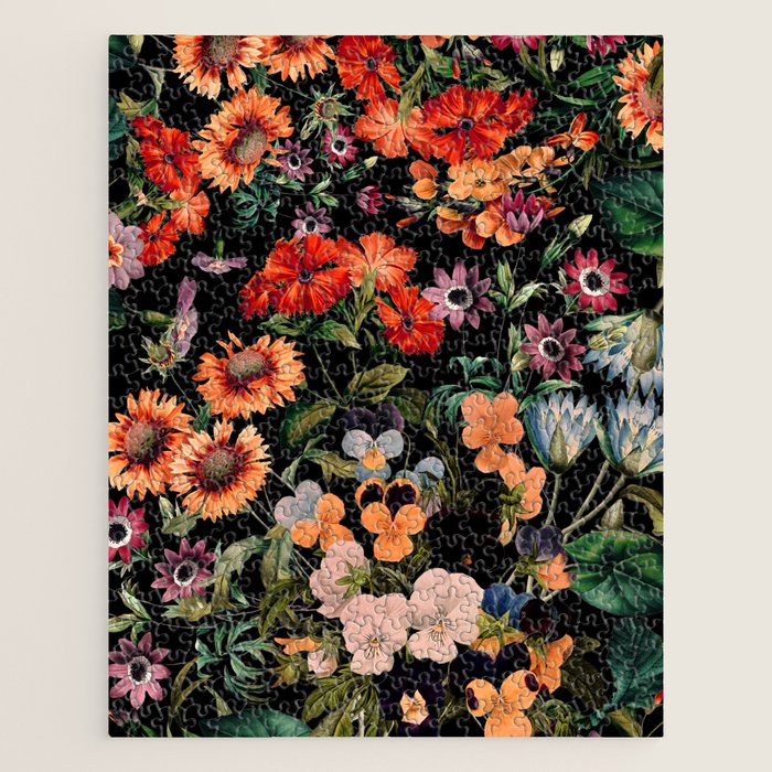 Glow in the Dark Botanicals II Jigsaw Puzzle Gallery Image 1