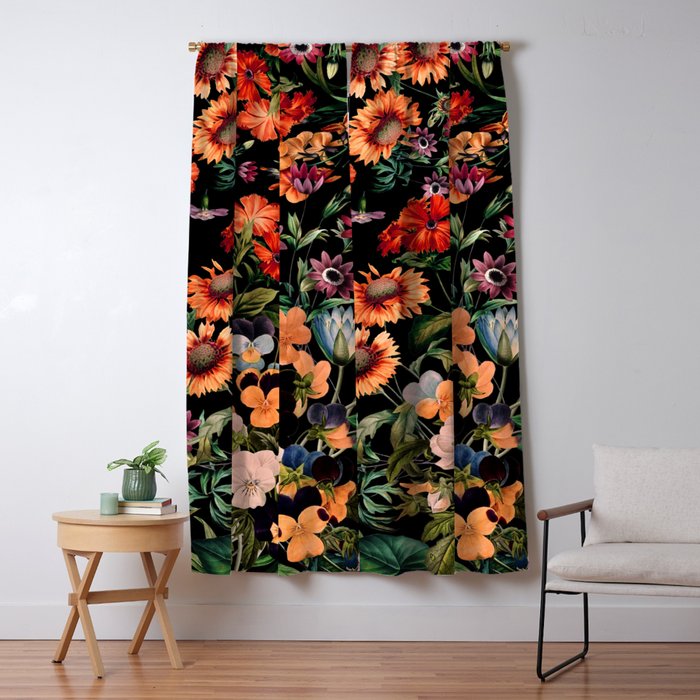 Glow in the Dark Botanicals II Window Curtain Gallery Image 5