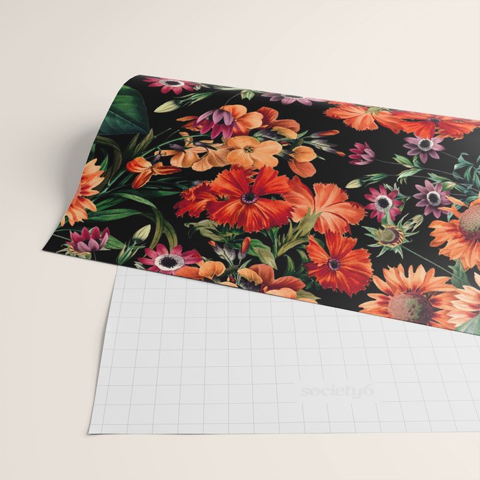 Glow in the Dark Botanicals II Wrapping Paper Gallery Image 2