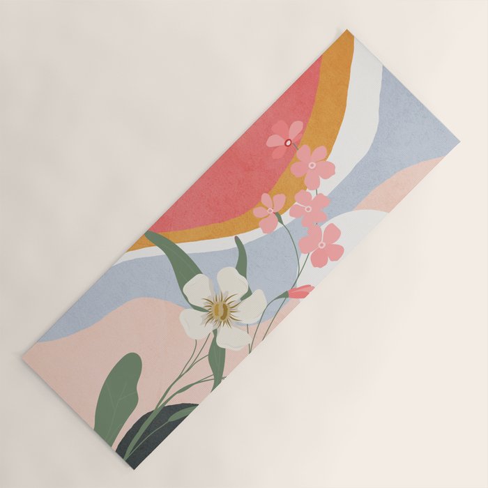 Colorful Flower Design 1 Yoga Mat Gallery Image 1