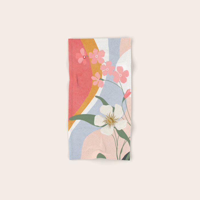 Colorful Flower Design 1 Bath Towel Gallery Image 1