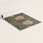 William Morris Honeysuckle and Tulip Forest Chestnut Pattern Yoga Mat Gallery Image 2