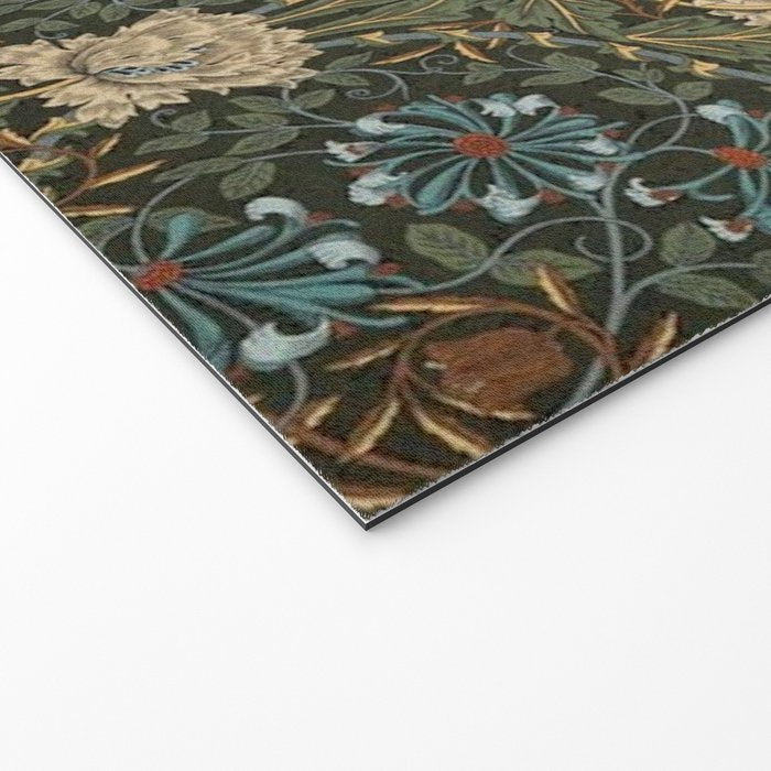 William Morris Honeysuckle and Tulip Forest Chestnut Pattern Welcome Mat Gallery Image 2