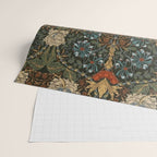William Morris Honeysuckle and Tulip Forest Chestnut Pattern Wrapping Paper Gallery Image 2